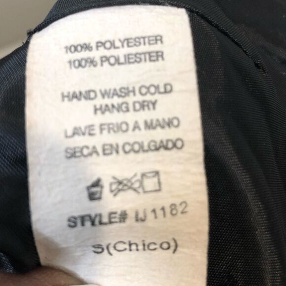 Papaya black button front winter pea coat size small - Picture 12 of 13